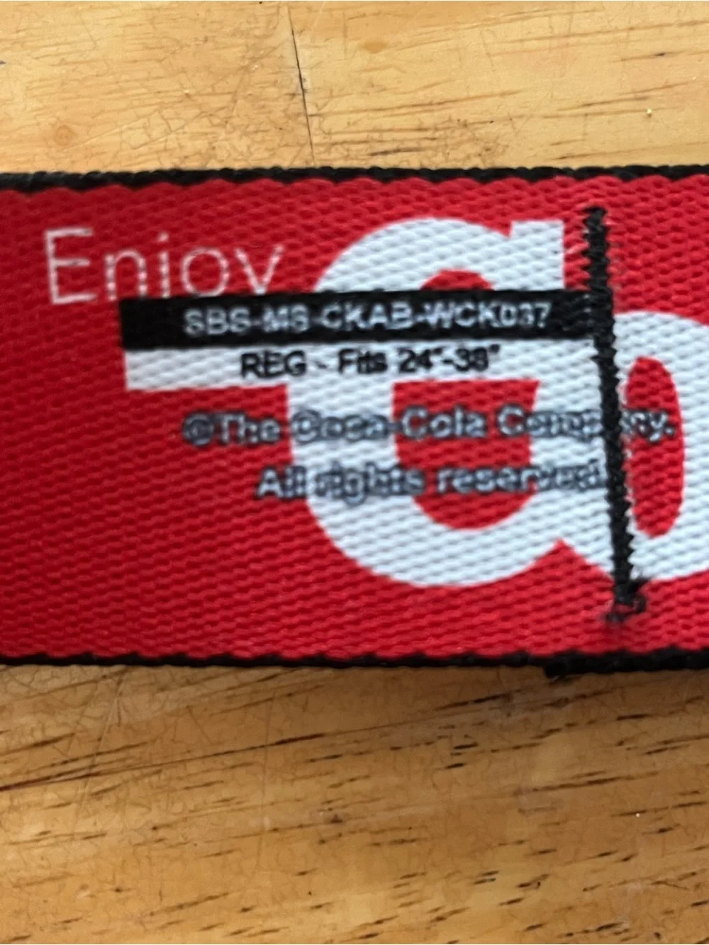 Coca-Cola Red and White Logo Belt with Branded Buckle
